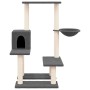 Rascador para gatos con postes de sisal gris oscuro 94,5 cm de vidaXL, Mobiliario para gatos - Ref: Foro24-171641, Precio: 37...