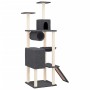 Rascador para gatos con postes de sisal gris oscuro 168 cm de vidaXL, Mobiliario para gatos - Ref: Foro24-171701, Precio: 69,...