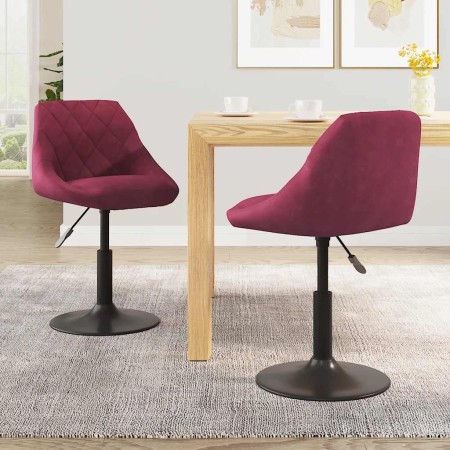 Sillas de comedor giratorias 2 unidades terciopelo rojo tinto en Sillas de comedor | Comprar online en Foru.es