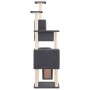 Rascador para gatos con postes de sisal gris oscuro 168 cm de vidaXL, Mobiliario para gatos - Ref: Foro24-171701, Precio: 69,...