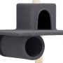 Rascador para gatos con postes de sisal gris oscuro 168 cm de vidaXL, Mobiliario para gatos - Ref: Foro24-171701, Precio: 69,...