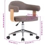 Silla de oficina giratoria de madera curvada y tela gris taupe en Sillas de oficina | Comprar online en Foru.es