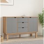 Aparador OTTA madera maciza pino marrón y gris 113,5x43x73 cm de vidaXL, Aparadores - Ref: Foro24-348592, Precio: 167,65 €, D...