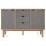 Aparador OTTA madera maciza pino marrón y gris 113,5x43x73 cm de vidaXL, Aparadores - Ref: Foro24-348592, Precio: 167,65 €, D...