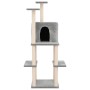 Rascador para gatos con postes de sisal gris claro 144,5 cm de vidaXL, Mobiliario para gatos - Ref: Foro24-171631, Precio: 56...