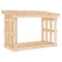 Leñero de madera maciza de pino 108x64,5x77 cm de vidaXL, Accesorios para bolsas y soportes de leña - Ref: Foro24-822432, Pre...