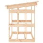 Leñero de madera maciza de pino 108x64,5x77 cm de vidaXL, Accesorios para bolsas y soportes de leña - Ref: Foro24-822432, Pre...