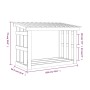 Leñero de madera maciza de pino 108x64,5x77 cm de vidaXL, Accesorios para bolsas y soportes de leña - Ref: Foro24-822432, Pre...
