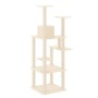 Rascador para gatos con postes de sisal crema 153 cm de vidaXL, Mobiliario para gatos - Ref: Foro24-171636, Precio: 56,04 €, ...
