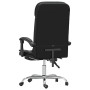 Silla de oficina reclinable masaje cuero sintético negro de vidaXL, Sillas de oficina - Ref: Foro24-349707, Precio: 114,28 €,...