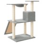 Rascador para gatos con postes de sisal gris claro 83 cm de vidaXL, Mobiliario para gatos - Ref: Foro24-171652, Precio: 44,81...