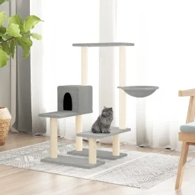 Rascador para gatos con postes de sisal gris claro 94,5 cm de vidaXL, Mobiliario para gatos - Ref: Foro24-171640, Precio: 45,...
