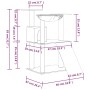 Rascador para gatos con postes de sisal gris claro 83 cm de vidaXL, Mobiliario para gatos - Ref: Foro24-171652, Precio: 44,81...