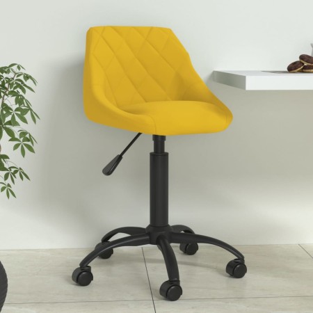 Silla de comedor de terciopelo amarillo mostaza en Sillas de comedor | Comprar online en Foru.es
