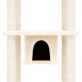 Rascador para gatos con postes de sisal crema 169 cm de vidaXL, Mobiliario para gatos - Ref: Foro24-171672, Precio: 97,22 €, ...