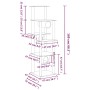 Rascador para gatos con postes de sisal crema 169 cm de vidaXL, Mobiliario para gatos - Ref: Foro24-171672, Precio: 97,22 €, ...