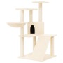 Rascador para gatos con postes de sisal crema 94 cm de vidaXL, Mobiliario para gatos - Ref: Foro24-171702, Precio: 49,84 €, D...