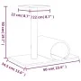 Poste rascador para gatos con túnel gris claro 60x34,5x50 cm de vidaXL, Mobiliario para gatos - Ref: Foro24-171697, Precio: 2...