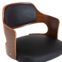 Silla de oficina giratoria madera curvada cuero sintético negro en Sillas de oficina | Comprar online en Foru.es
