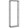 Leñero de acero negro mate 80x28x222 cm de vidaXL, Bolsas y soportes de leña - Ref: Foro24-350309, Precio: 54,66 €, Descuento: %