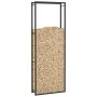 Leñero de acero negro mate 80x28x222 cm de vidaXL, Bolsas y soportes de leña - Ref: Foro24-350309, Precio: 54,66 €, Descuento: %