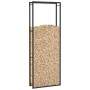 Leñero de acero negro mate 80x28x222 cm de vidaXL, Bolsas y soportes de leña - Ref: Foro24-350309, Precio: 55,71 €, Descuento: %