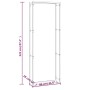 Leñero de acero negro mate 80x28x222 cm de vidaXL, Bolsas y soportes de leña - Ref: Foro24-350309, Precio: 55,71 €, Descuento: %