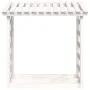 Leñero de madera maciza de pino blanco 108x64,5x110 cm de vidaXL, Accesorios para bolsas y soportes de leña - Ref: Foro24-822...