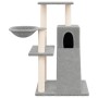 Rascador para gatos con postes de sisal gris claro 82 cm de vidaXL, Mobiliario para gatos - Ref: Foro24-171667, Precio: 53,71...