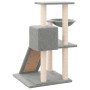 Rascador para gatos con postes de sisal gris claro 82 cm de vidaXL, Mobiliario para gatos - Ref: Foro24-171667, Precio: 53,71...