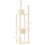 Rascador para gatos con postes de sisal crema 176 cm de vidaXL, Mobiliario para gatos - Ref: Foro24-171687, Precio: 70,76 €, ...