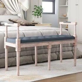 Dunkelgraue Samtbank 110x40x70 cm von vidaXL, Banken - Ref: Foro24-344426, Preis: 94,56 €, Rabatt: %