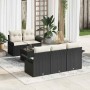 Conjunto de sofá de jardín con cojín Manual 6 pcs Negro y crema en Sofás de exterior | Comprar online en Foru.es