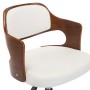Silla oficina giratoria madera curvada cuero sintético blanco en Sillas de oficina | Comprar online en Foru.es