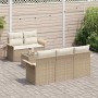 Conjunto de sofá de jardín con cojín Manual 6 pcs Beige y Crema en Sofás de exterior | Comprar online en Foru.es