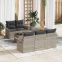 Conjunto de sofá de jardín 6 pcs Gris Claro y Gris Oscuro en Sofás de exterior | Comprar online en Foru.es