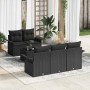 Conjunto de sofá de jardín con cojín Manual 6 pcs Negro en Sofás de exterior | Comprar online en Foru.es
