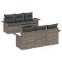 Conjunto de sofás de jardín 7 pcs Gris ratán sintético en Sofás de exterior | Comprar online en Foru.es