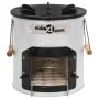 Hornillo de leña para camping acero plateado 45x25x26 cm de vidaXL, Chimeneas - Ref: Foro24-319438, Precio: 83,62 €, Descuent...