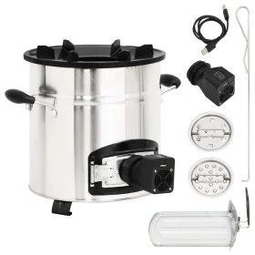 Cocina leña ventilador USB acero inoxidable plata 35,5x26x28 cm by vidaXL, Chimneys - Ref: Foro24-319443, Price: 134,60 €, Di...