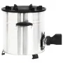 Cocina leña ventilador USB acero inoxidable plata 35,5x26x28 cm de vidaXL, Chimeneas - Ref: Foro24-319443, Precio: 134,60 €, ...