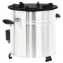 Cocina leña ventilador USB acero inoxidable plata 35,5x26x28 cm de vidaXL, Chimeneas - Ref: Foro24-319443, Precio: 136,38 €, ...
