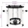 Cocina leña ventilador USB acero inoxidable plata 35,5x26x28 cm de vidaXL, Chimeneas - Ref: Foro24-319443, Precio: 134,60 €, ...