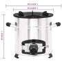 Cocina leña ventilador USB acero inoxidable plata 35,5x26x28 cm de vidaXL, Chimeneas - Ref: Foro24-319443, Precio: 136,38 €, ...