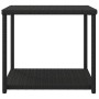 Mesa auxiliar ratán sintético negro 55x45x49 cm de vidaXL, Mesas auxiliares - Ref: Foro24-319404, Precio: 45,65 €, Descuento: %
