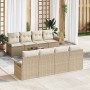 Conjunto de sofá de jardín 9 pcs Beige y Crema ratán sintético en Sofás de exterior | Comprar online en Foru.es
