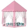 Carpa de juegos de princesa con 250 bolas rosa 133x140 cm de vidaXL, Tiendas y túneles de juego - Ref: Foro24-3107713, Precio...
