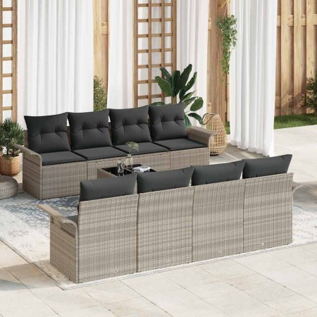Conjunto de sofá de jardín 9 pcs Gris Claro y Gris Oscuro en Sofás de exterior | Comprar online en Foru.es