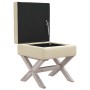 Taburete con almacenaje lino 45x45x49 cm de vidaXL, Bancos para recibidores y almacenamiento - Ref: Foro24-344515, Precio: 88...
