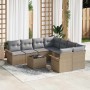 Conjunto de sofá de jardín con cojín Manual 9 pcs Beige y gris en Sofás de exterior | Comprar online en Foru.es